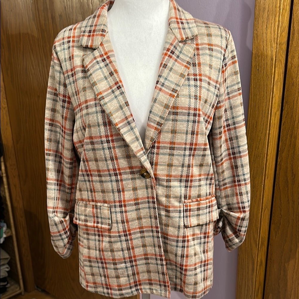 Altar’d State Plaid Women's Blazer size medium.